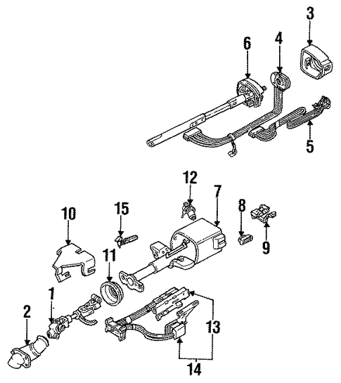 Steering/Steering Column Components for 1991 Pontiac Grand Prix #1