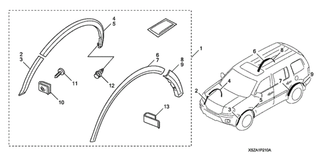 Fenderwell Trim for 2010 Honda Pilot #0