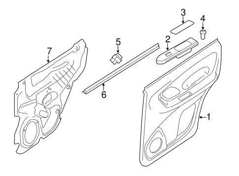 Mariner INTERIOR TRIM - REAR DOOR