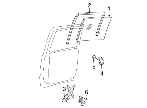Yukon GLASS - REAR DOOR