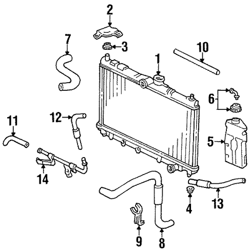 OEM Honda 19519-P13-900 - Lower Hose Support OEM Honda 19519-P13-900 - Lower Hose Support