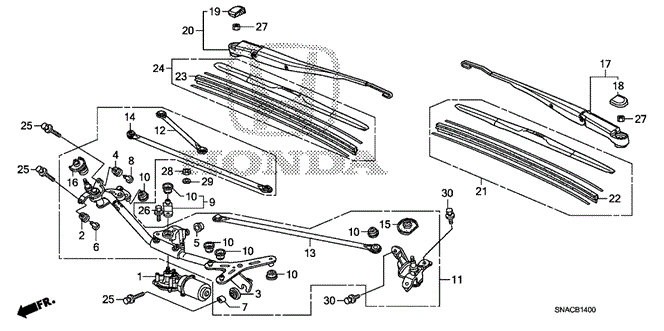 ELECTRICAL / EXHAUST / HEATER / FUEL/FRONT WINDSHIELD WIPER for 2011 Honda CIVIC SEDAN #1