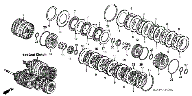 Transmission - Automatic/AT Clutch (1st-2nd) (V6) for 2003 Honda ACCORD SEDAN #1