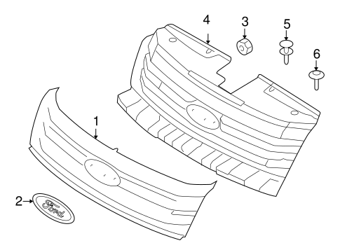 Body/Grille & Components for 2009 Ford Taurus X #1