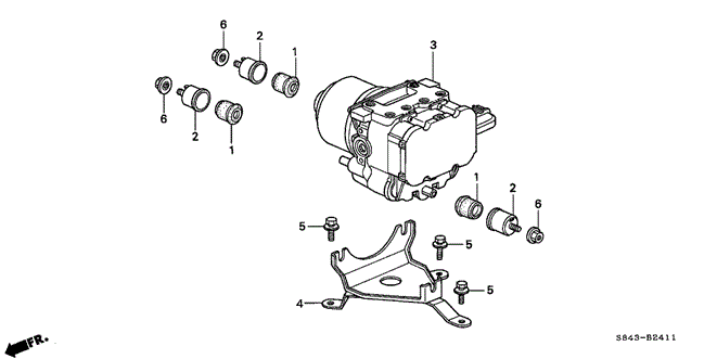 CHASSIS/ABS MODULATOR (V6) for 2001 Honda ACCORD SEDAN #1