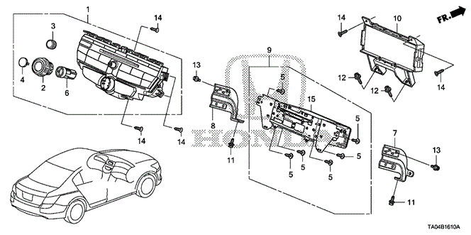 Electrical/Exhaust/Heater/Fuel/Audio Unit (1CD) for 2008 Honda ACCORD SEDAN #1