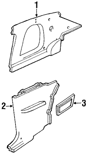 Thunderbird INTERIOR TRIM - QUARTER PANELS