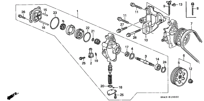 ENGINE/P.S. PUMP for 1992 Honda CIVIC SEDAN #1