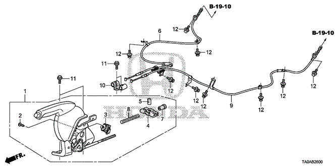 Chassis/Parking Brake for 2012 Honda ACCORD SEDAN #1