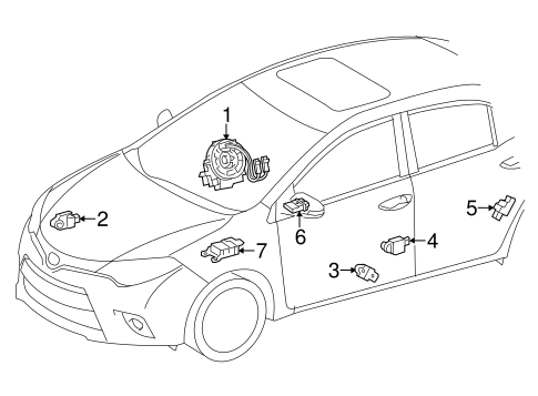 ELECTRICAL/AIR BAG COMPONENTS for 2014 Toyota Corolla #1