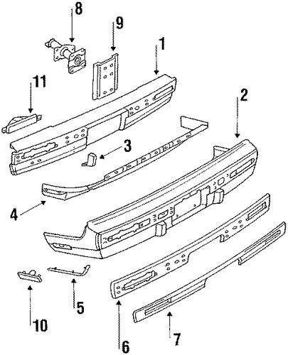 Toronado BUMPER & COMPONENTS - REAR