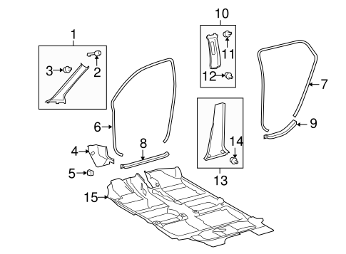 BODY/INTERIOR TRIM - PILLARS for 2012 Scion xD #1