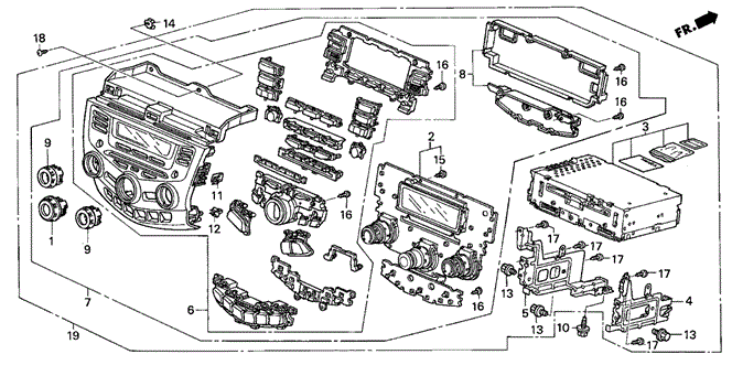ELECTRICAL / EXHAUST / HEATER / FUEL/CENTER MODULE (STANLEY) (MANUAL AIR CONDITIONER) for 2006 Honda ACCORD COUPE #1