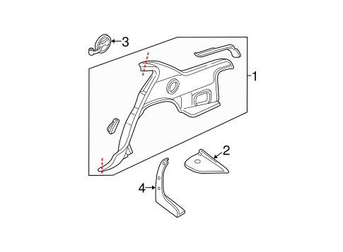 Quarter Panel & Components for 1997 Chevrolet Malibu #0