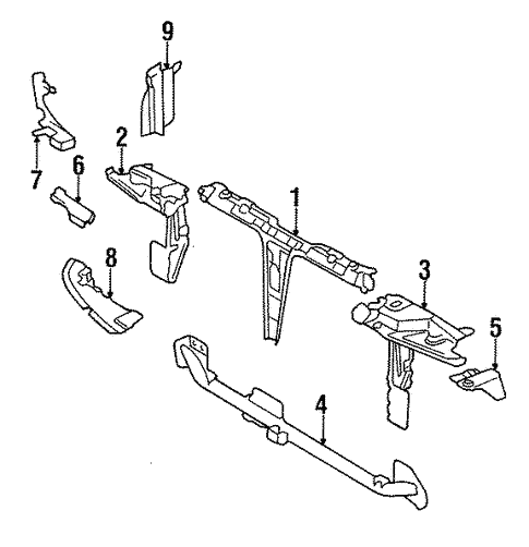 Radiator Support for 1994 Audi Cabriolet #0