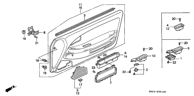 Interior/Bumper/Front Door Lining for 1992 Honda CIVIC HATCHBACK #1