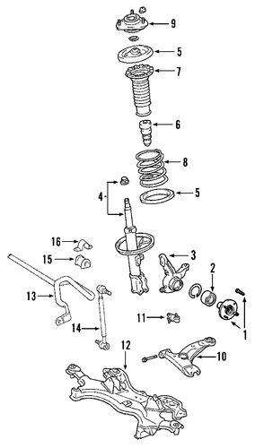 FRONT SUSPENSION/FRONT SUSPENSION for 2009 Toyota Corolla #1
