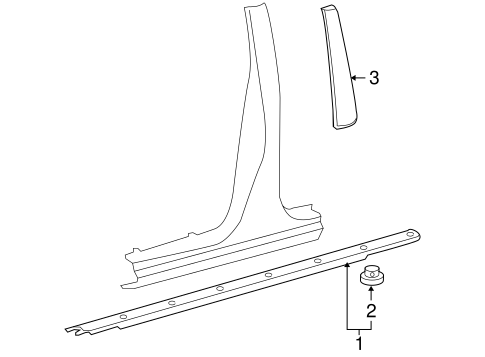 BODY/EXTERIOR TRIM - PILLARS for 2012 Scion xD #1