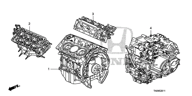 ENGINE/ENGINE ASSY. - TRANSMISSION ASSY. (V6) for 2009 Honda ACCORD SEDAN #1