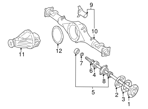 REAR SUSPENSION/AXLE & DIFFERENTIAL for 2000 Toyota Tacoma #2