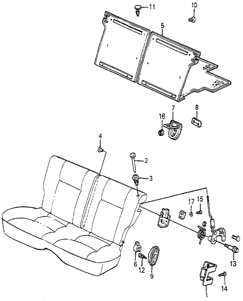 INTERIOR / BUMPER/REAR SEAT COMPONENTS 3DR for 1985 Honda ACCORD HATCHBACK #1