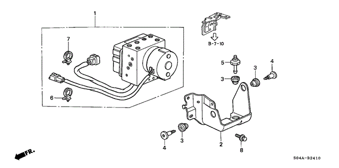 CHASSIS/ABS MODULATOR for 1999 Honda CIVIC SEDAN #1