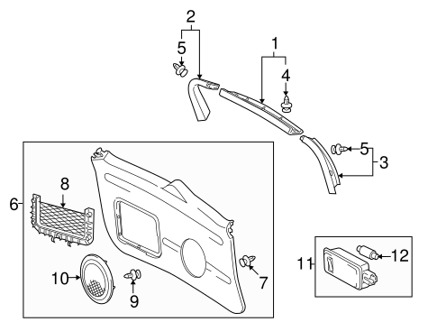 BODY/INTERIOR TRIM - BACK DOOR for 2012 Toyota RAV4 #1