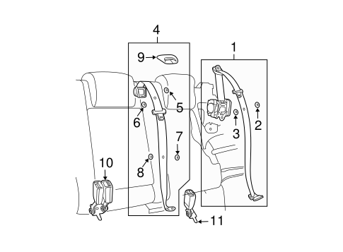 9-3 REAR SEAT BELTS