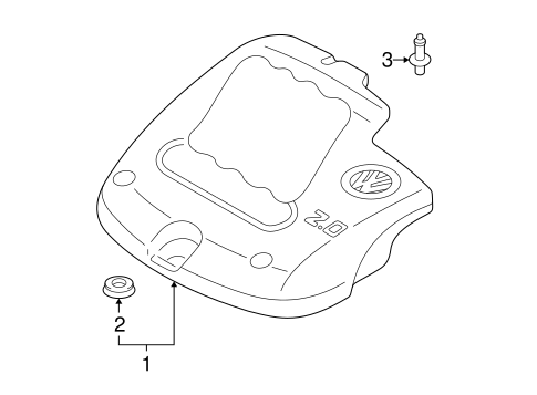 Engine Appearance Cover for 2004 Volkswagen Beetle #1
