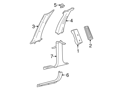 Sable INTERIOR TRIM - PILLARS