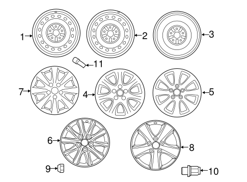 FRONT SUSPENSION/WHEELS for 2011 Toyota Camry #1