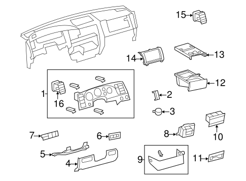 BODY/INSTRUMENT PANEL COMPONENTS for 2007 Toyota Tundra #1