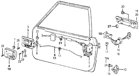 BODY / AIR CONDITIONING/DOOR LOCK for 1978 Honda ACCORD HATCHBACK #1