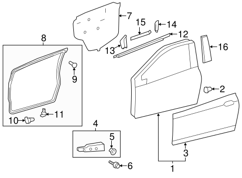 BODY/EXTERIOR TRIM - FRONT DOOR for 2012 Toyota Yaris #1