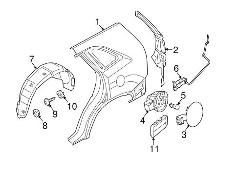 Quarter Panel & Components for 2011 Kia Sorento #0