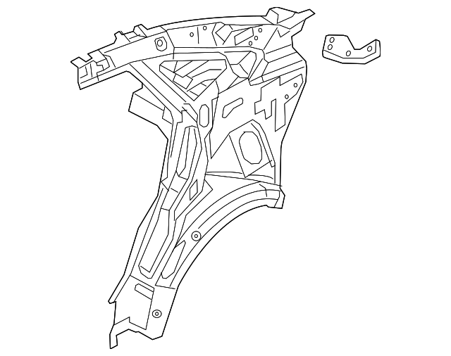 AE8Z-5427790-A Деталь INNER QTR PANEL, RIGHT