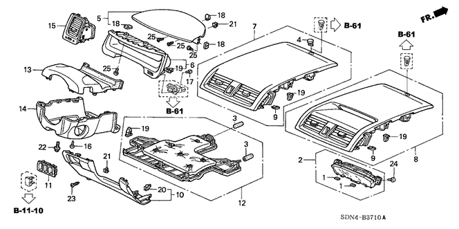 INTERIOR / BUMPER/INSTRUMENT PANEL GARNISH (DRIVER SIDE) for 2006 Honda ACCORD COUPE #1