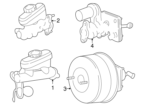 Mustang MASTER CYLINDER - COMPONENTS ON DASH PANEL