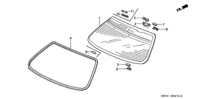 Body/Air Conditioning/Rear Windshield for 2002 Acura TL SEDAN #1