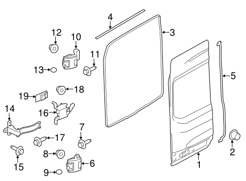 Body/Door & Components for 2015 Ford Transit-150 #3