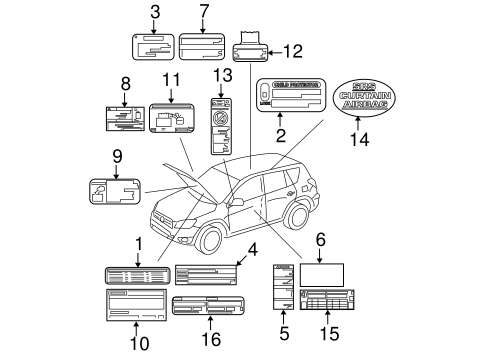 BODY/LABELS for 2012 Toyota RAV4 #1