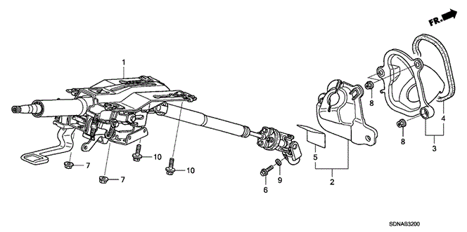 Chassis/Steering Column for 2007 Honda ACCORD COUPE #1