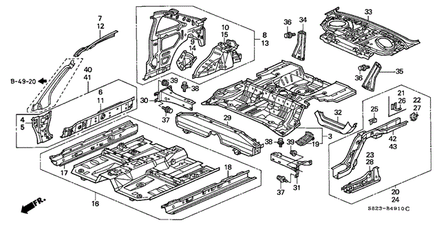 BODY / AIR CONDITIONING/INNER PANEL for 2001 Honda ACCORD COUPE #1