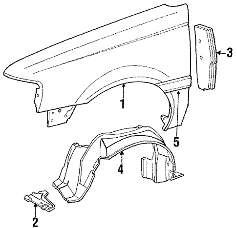 Fender & Components for 1994 Mercury Topaz #0