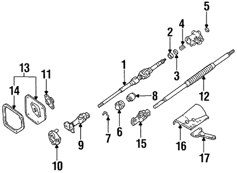 STEERING/SHAFT & INTERNAL COMPONENTS for 1996 Toyota Land Cruiser #1