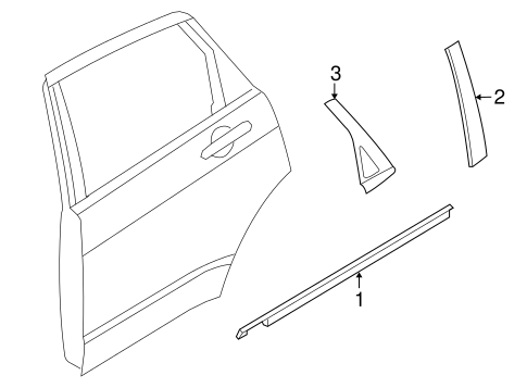 Body/Exterior Trim - Rear Door for 2009 Ford Focus #1