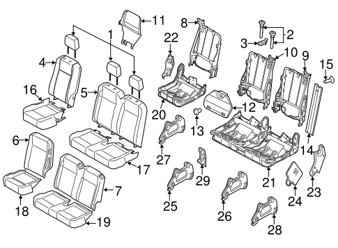 Body/Rear Seat for 2016 Ford Transit-150 #2