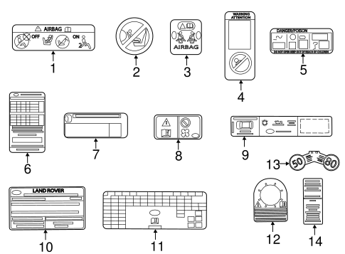 Labels for 2014 Land Rover LR2 #0