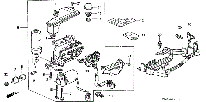 CHASSIS/ABS MODULATOR for 1995 Honda ACCORD SEDAN #1