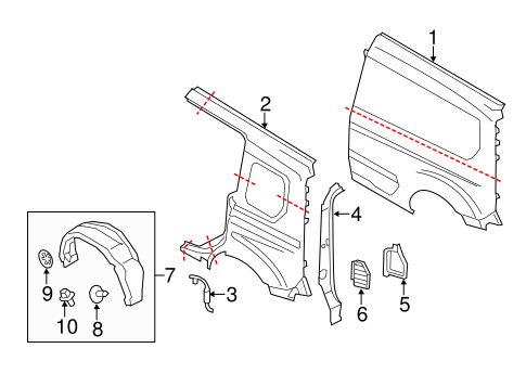 Transit Connect SIDE PANEL & COMPONENTS 2